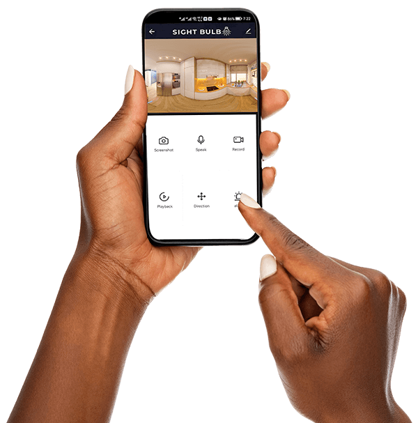Sight Bulb live view in the smartphone app