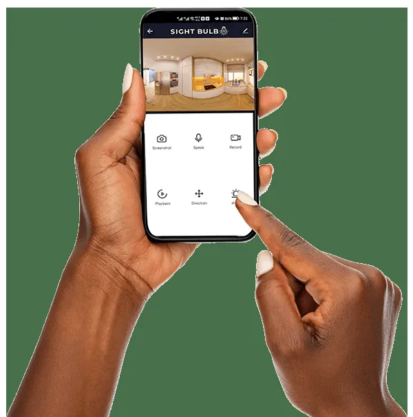 Sight Bulb live view in the smartphone app